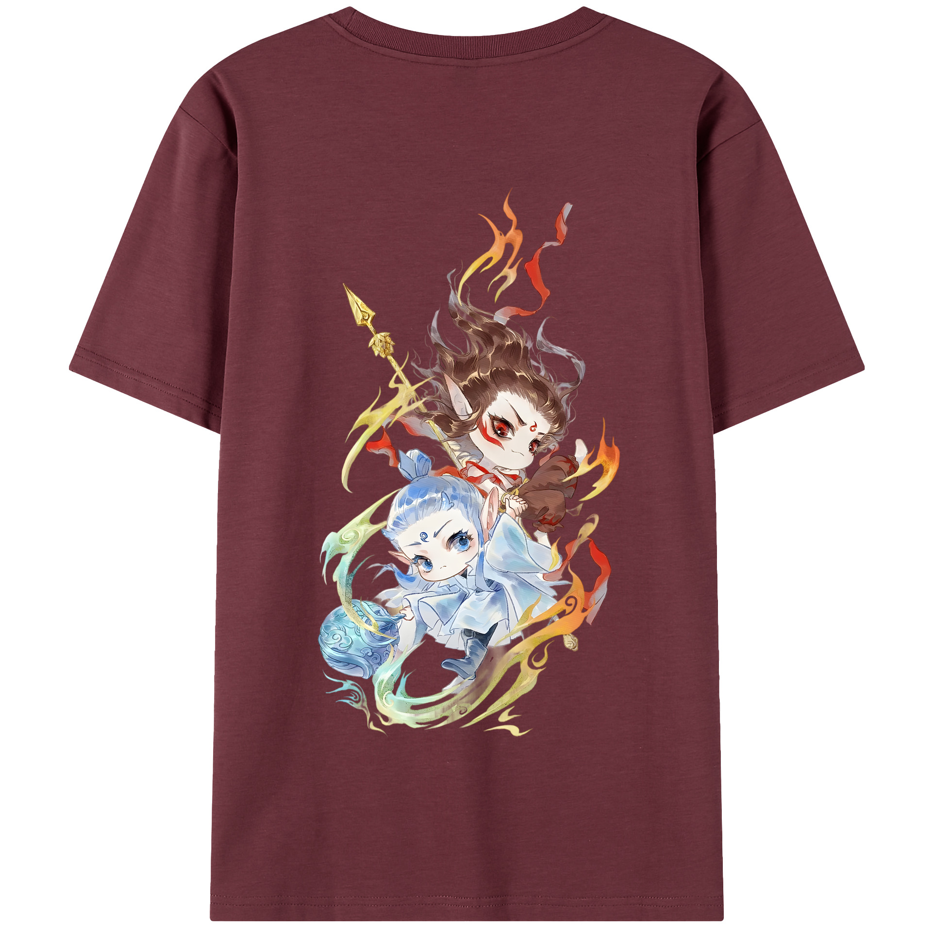 Ne Zha 2 ナタ 魔童の大暴れ 綿100％半袖Tシャツ（背面プリント）